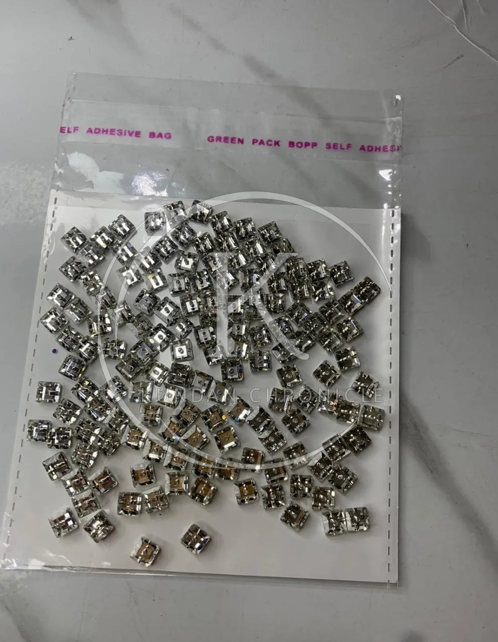 Silver Swarovski Square 6/6 Crystal-144Pcs
