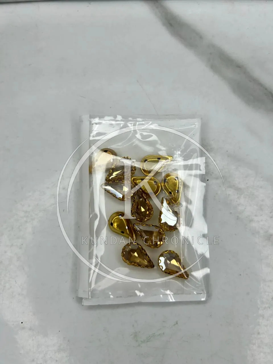 Gold Drop-Stone Small (12Pcs)