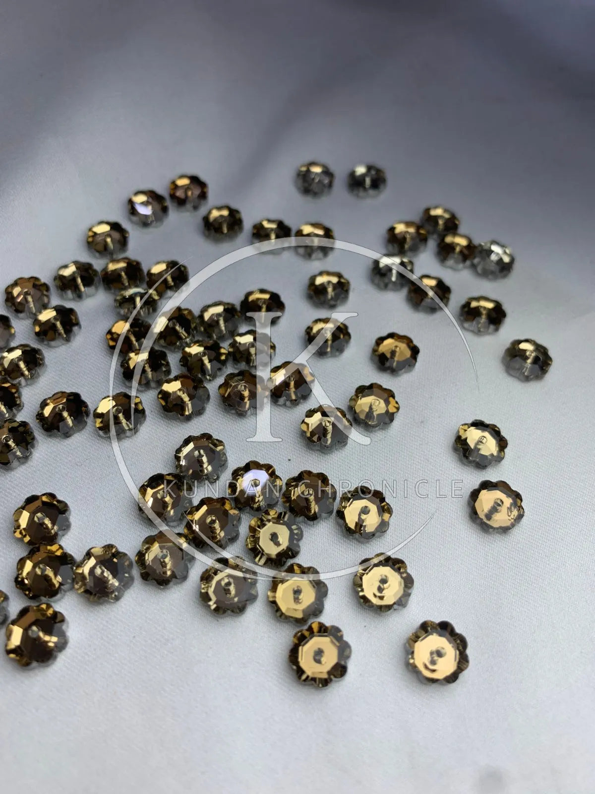 Smoke Gold Swarovski Flower (6mm)-144Pcs
