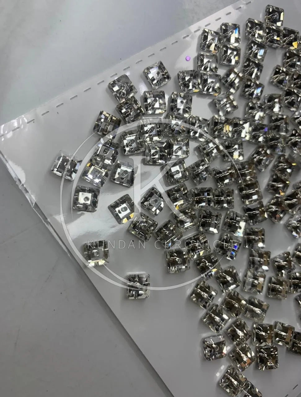 Silver Swarovski Square 6/6 Crystal-144Pcs