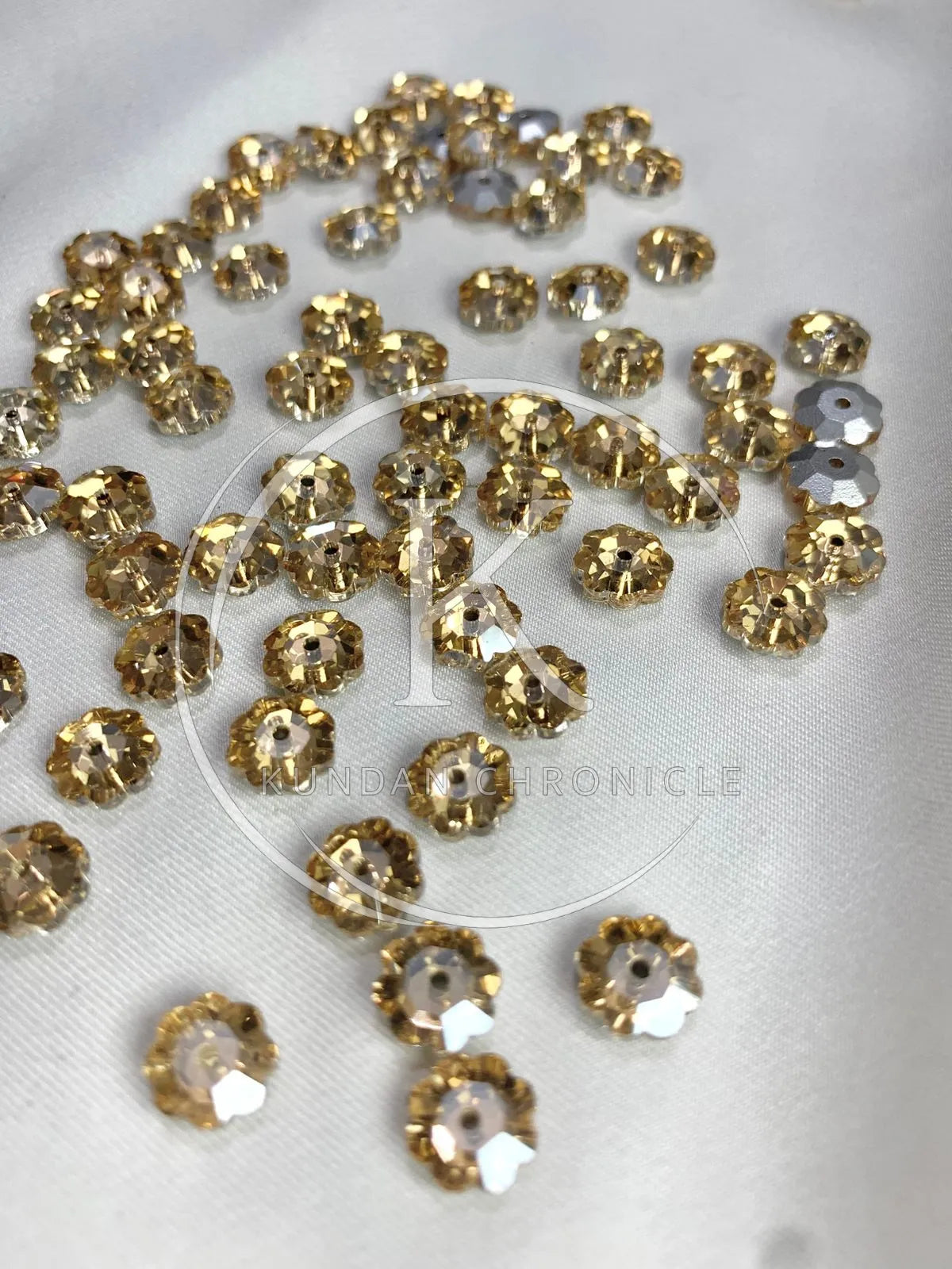 Golden Swarovski Flower (8mm)-144Pcs