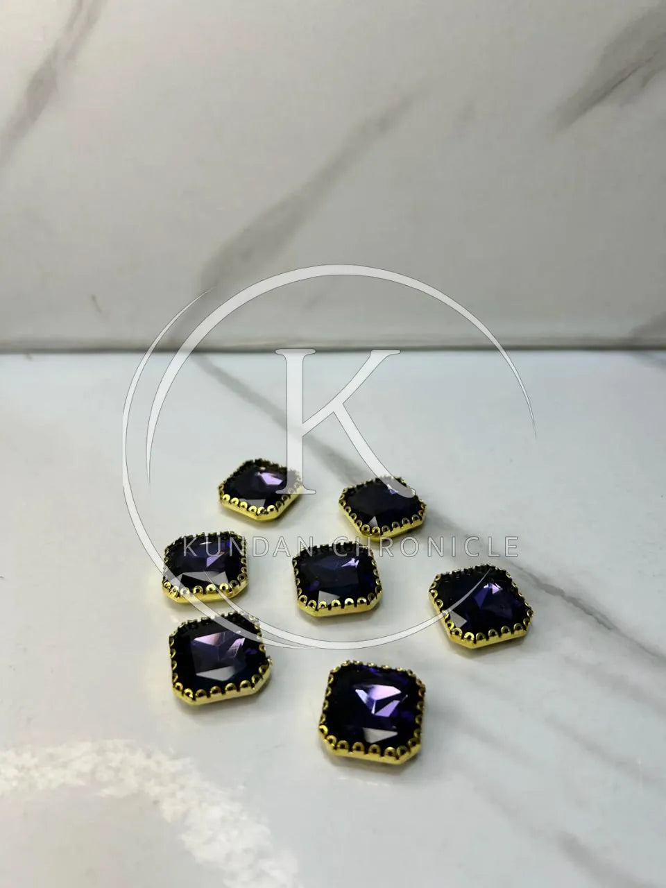 Blue XL-Stone Golden Base (5Pcs)