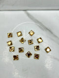 Gold Square-Stone Small (12Pcs)