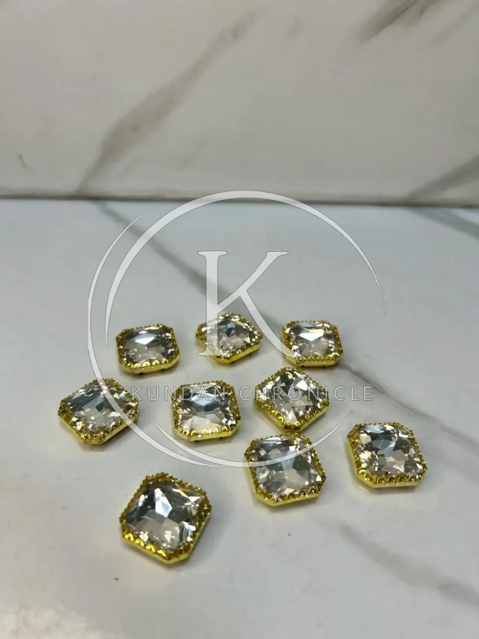 Silver XL-Stone Golden Base (5Pcs)