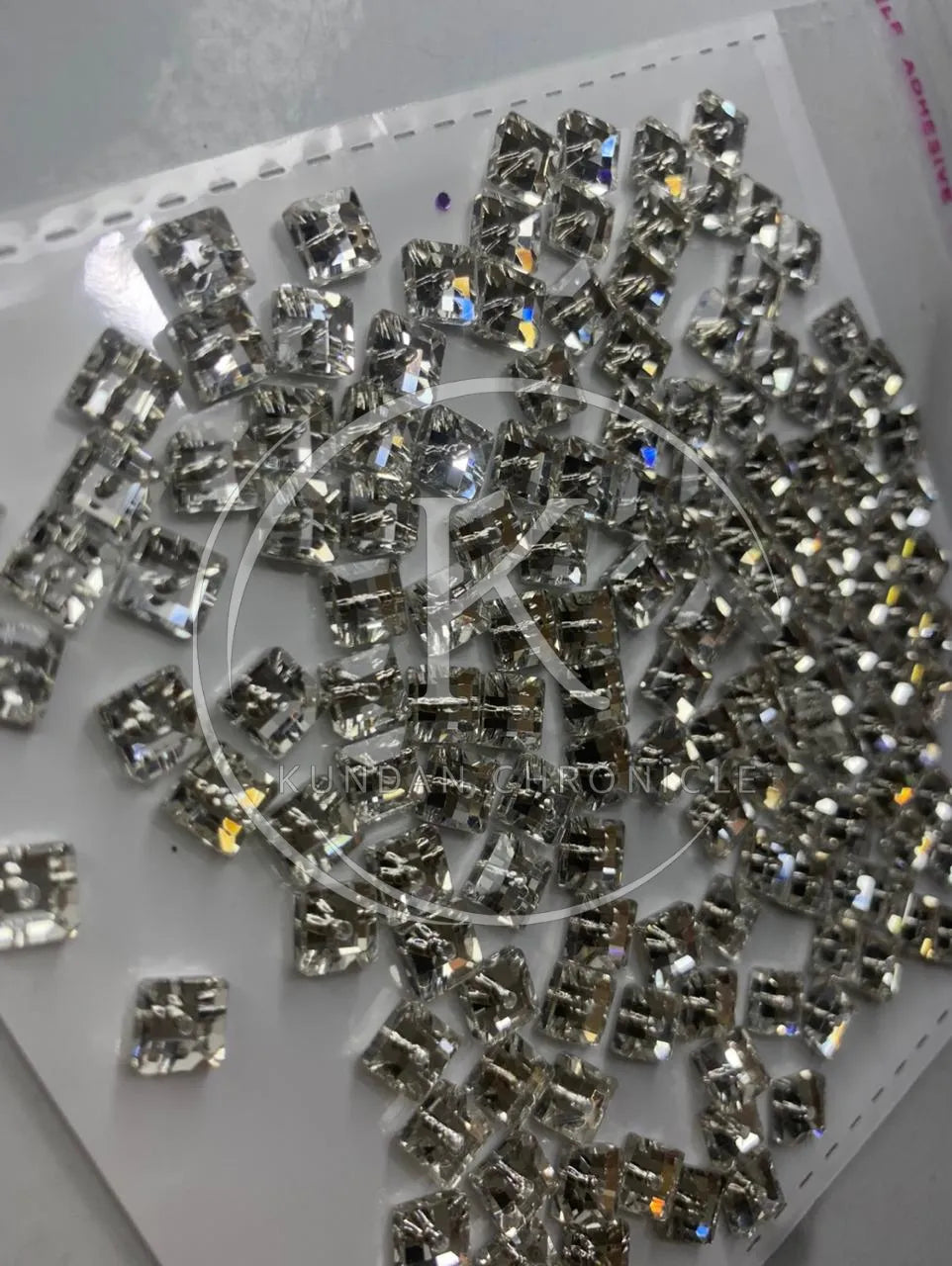 Silver Swarovski Square 6/6 Crystal-144Pcs
