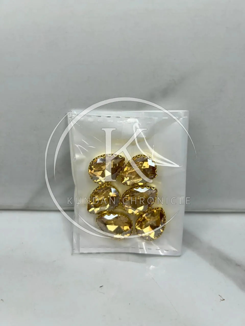 Champagne Tear-Drop Stone(6Pcs)