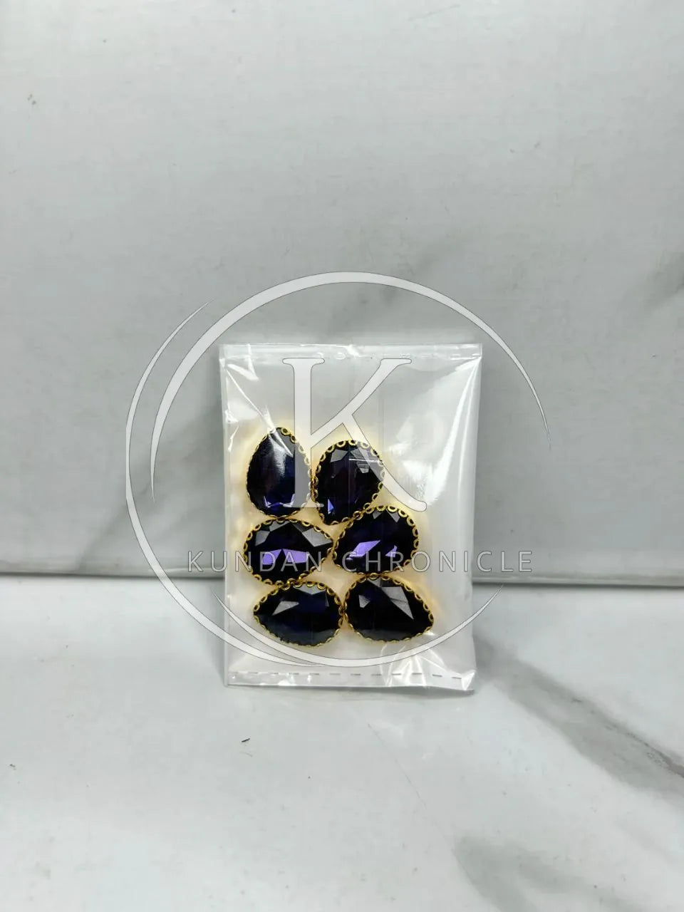 Purple Tear-Drop Stone(6Pcs)