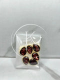 Burgundy Tear-Drop Stone(6Pcs)