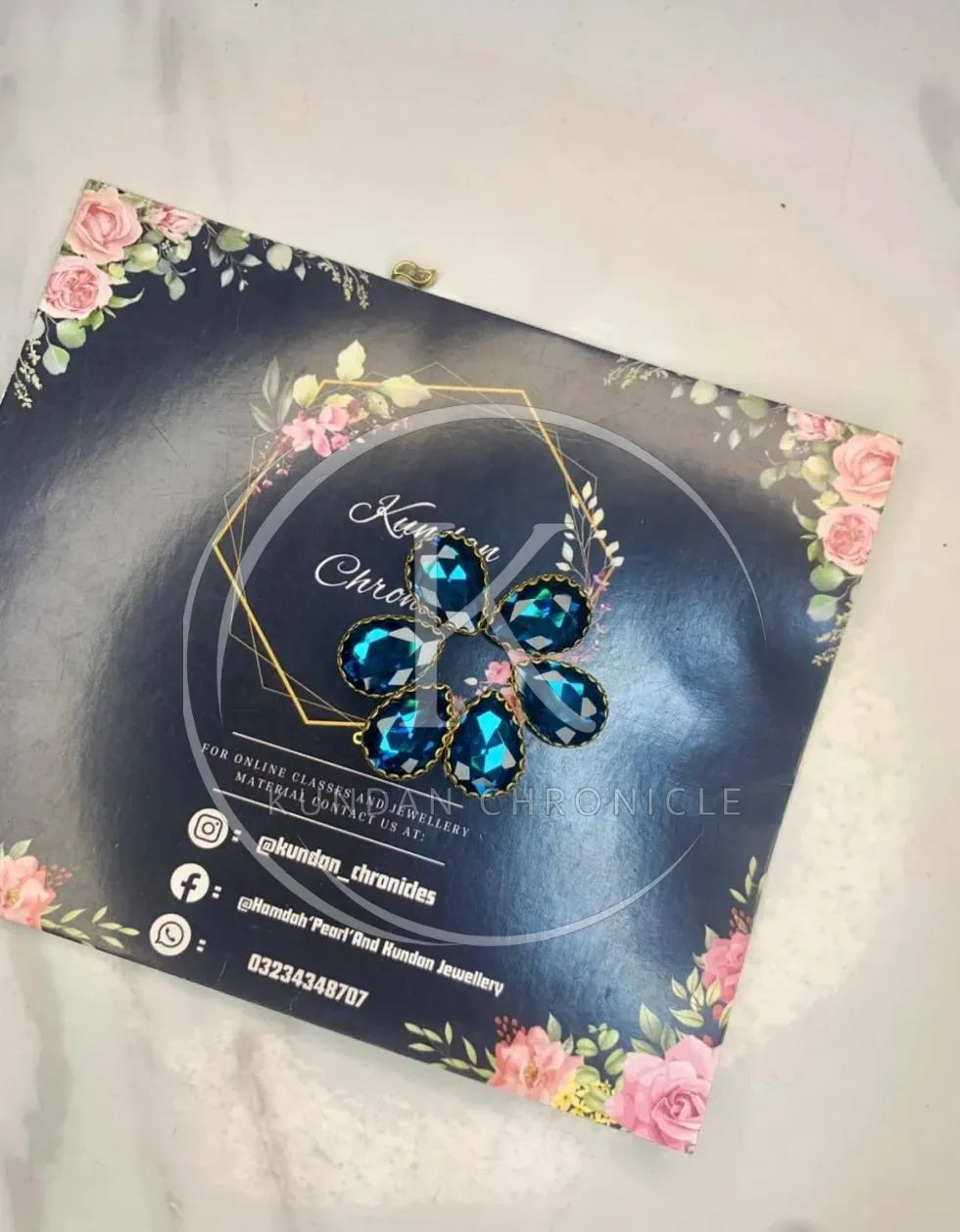 Blue Tear-Drop Stone(6Pcs)