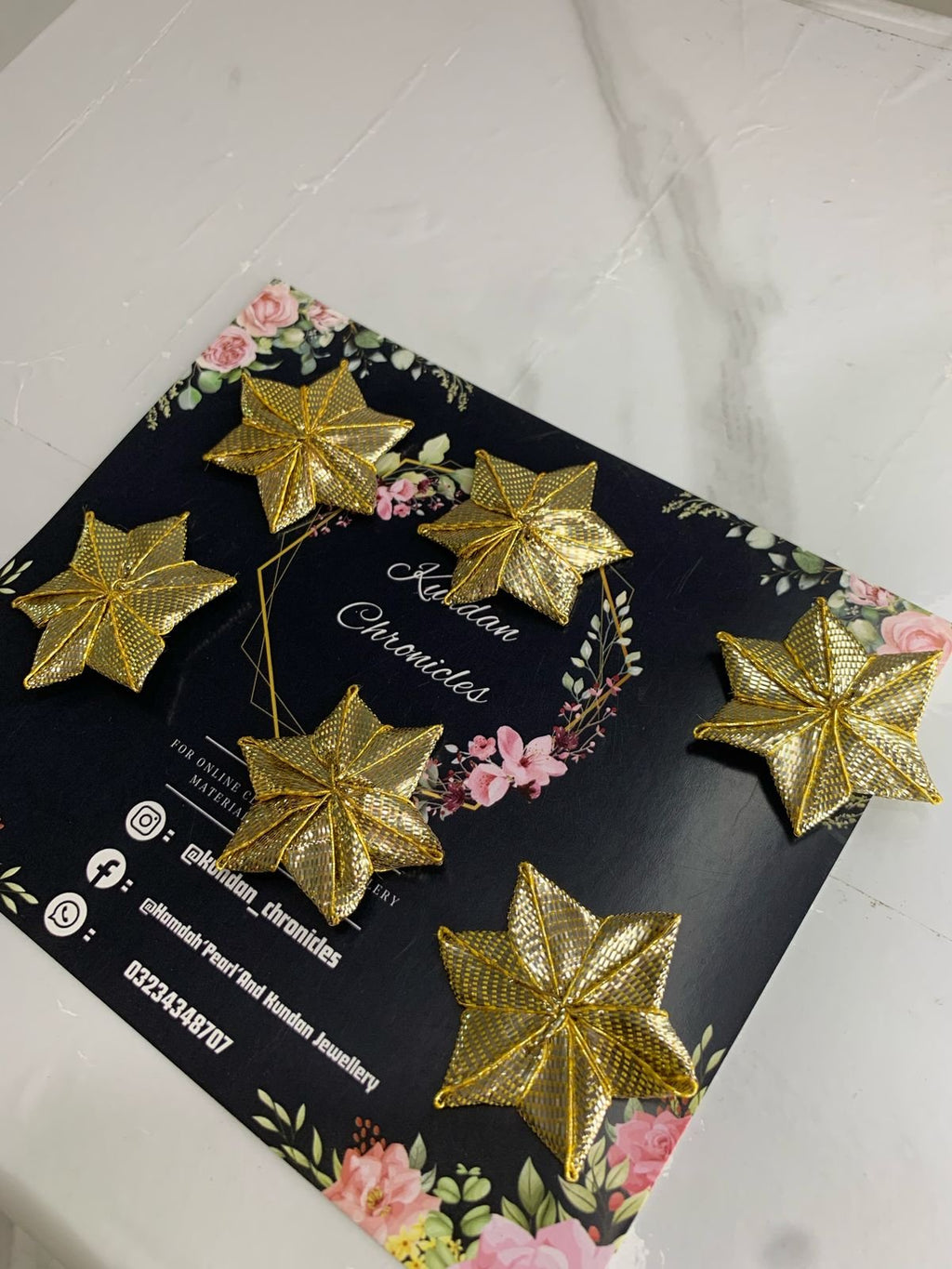 Bukram Gotta Flower Medium (6Pcs)