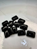 Black(High Quality Plastic Stone)-12Pcs
