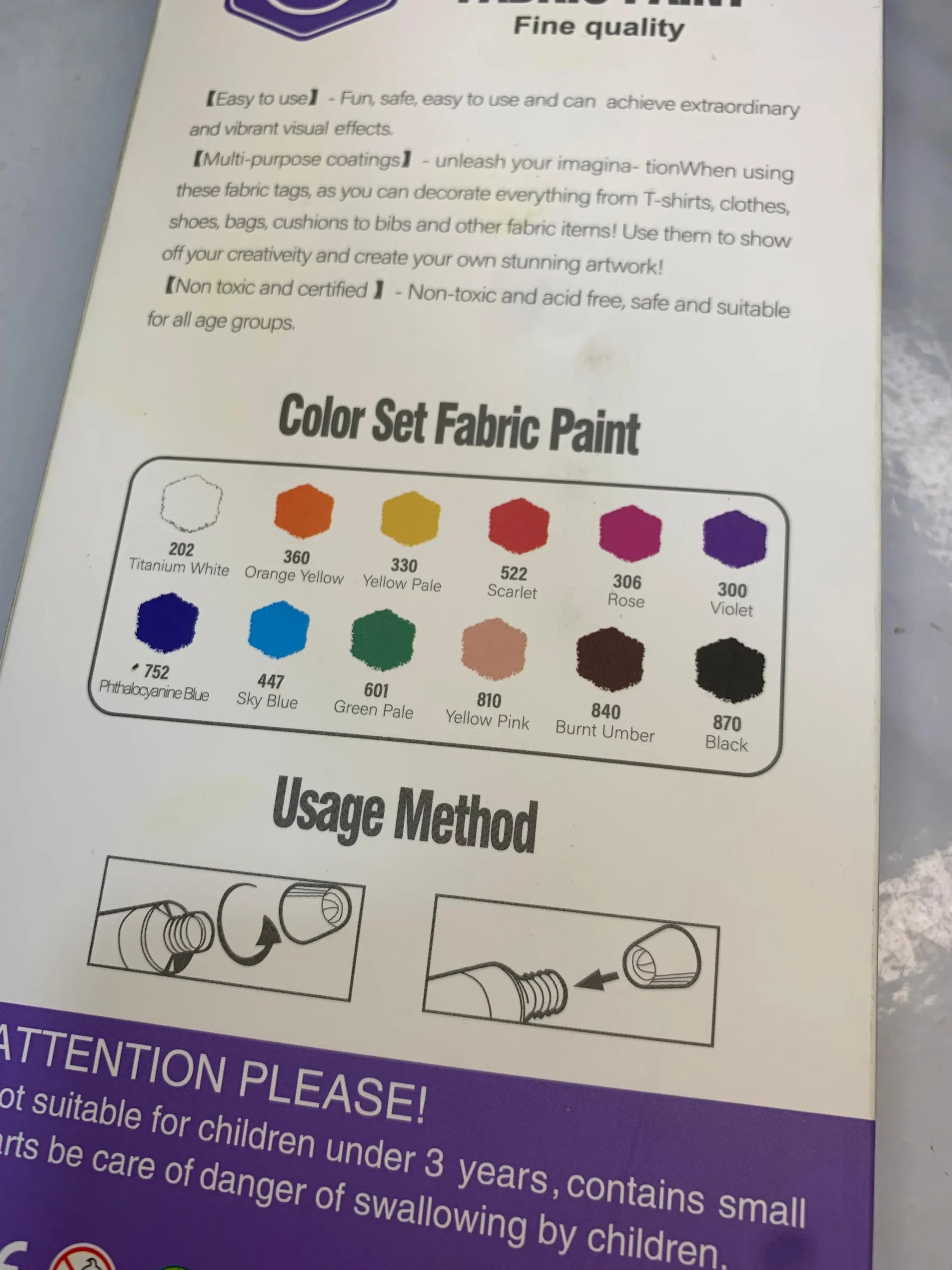 Fabric-Paints (12Pcs)