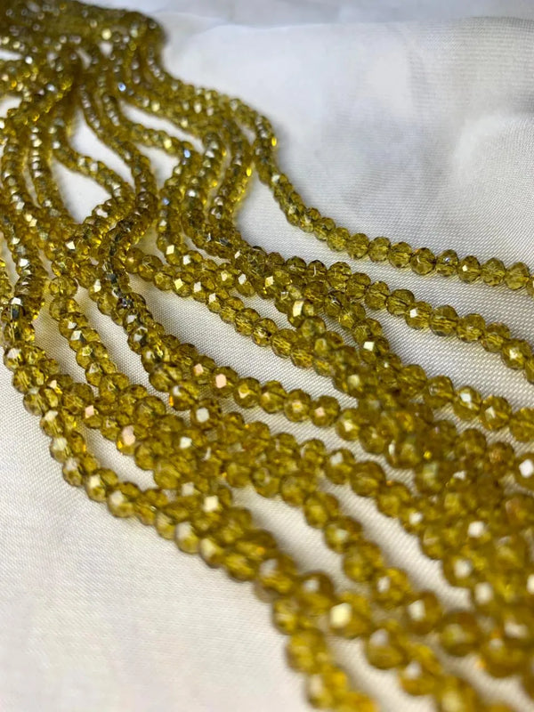 Crystal Beads Mehndi - 4mm (1String)