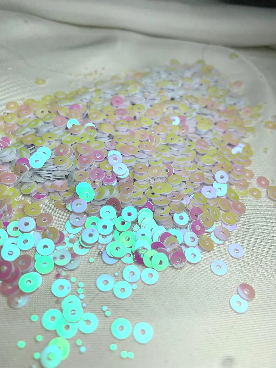 Flat Milky White Sequins (Small) -10G