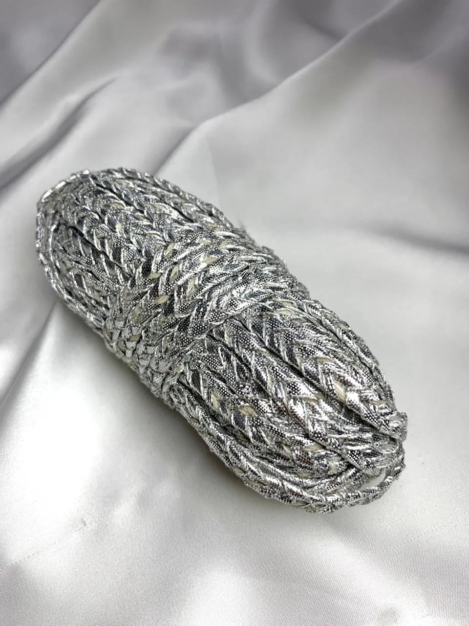 Silver Gotta Braided Lace-8 Yards