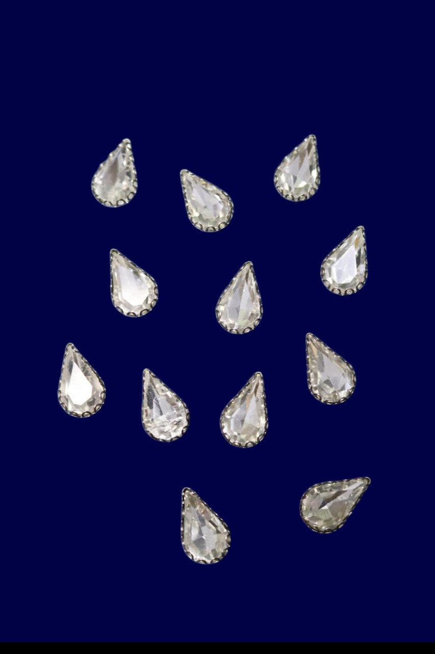 Silver Drop STONE SMALL-12 PCS