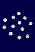 Silver Round Glass Stone Small-12 pcs