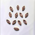 Baby Pink Boat Shape Glass Stone-12Pcs