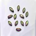 White Multi Boat Shape Glass Stone-12 Pcs