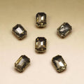 Champagne Rectangular Stone Medium-6 Pcs