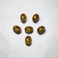 Yellow Oval Stone Medium-6 Pcs