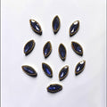 Dark Blue Boat Shape Glass Stone-12 Pcs
