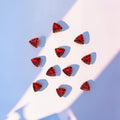 Red Triangular Stone-12 Pcs