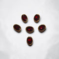 Maroon Oval Stone Medium-6 Pcs