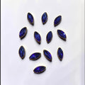Royal Blue Boat Shape Glass Stone-12 Pcs