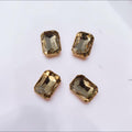 Champagne Rectangular Stone Large-4 Pcs