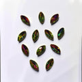 Black Multi Boat Shape Glass Stone-12 Pcs
