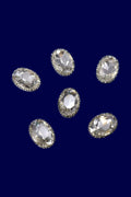 Silver Oval Medium Stone-6 pcs