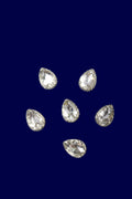 Silver Drop Medium Stone-6 Pcs