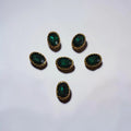 Green Oval Stone Medium-6 Pcs