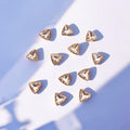 Silver/Golden Triangular Stone-12 Pcs