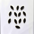 Black Matt Boat Shape Glass Stone-12 Pcs
