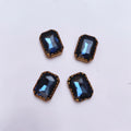 Blue Rectangular Stone Large-4 Pcs