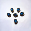 Zinc Blue Oval Stone Medium- 6 Pcs
