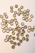 Golden Flower Swarovski Stone 8mm-50 Pcs